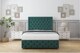 image 2 of Sloomy Vienna Emerald Plush Divan Bed Base 2 Drawers Foot-End With 54 Inch Floor Standing Headboard & 12 Inch Matching Footboard | Green | Emerald | Super King | 1