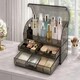 image 10 of ilus Makeup Storage Organiser Acrylic Cosmetics Organizer Transparent Black | Black | Black