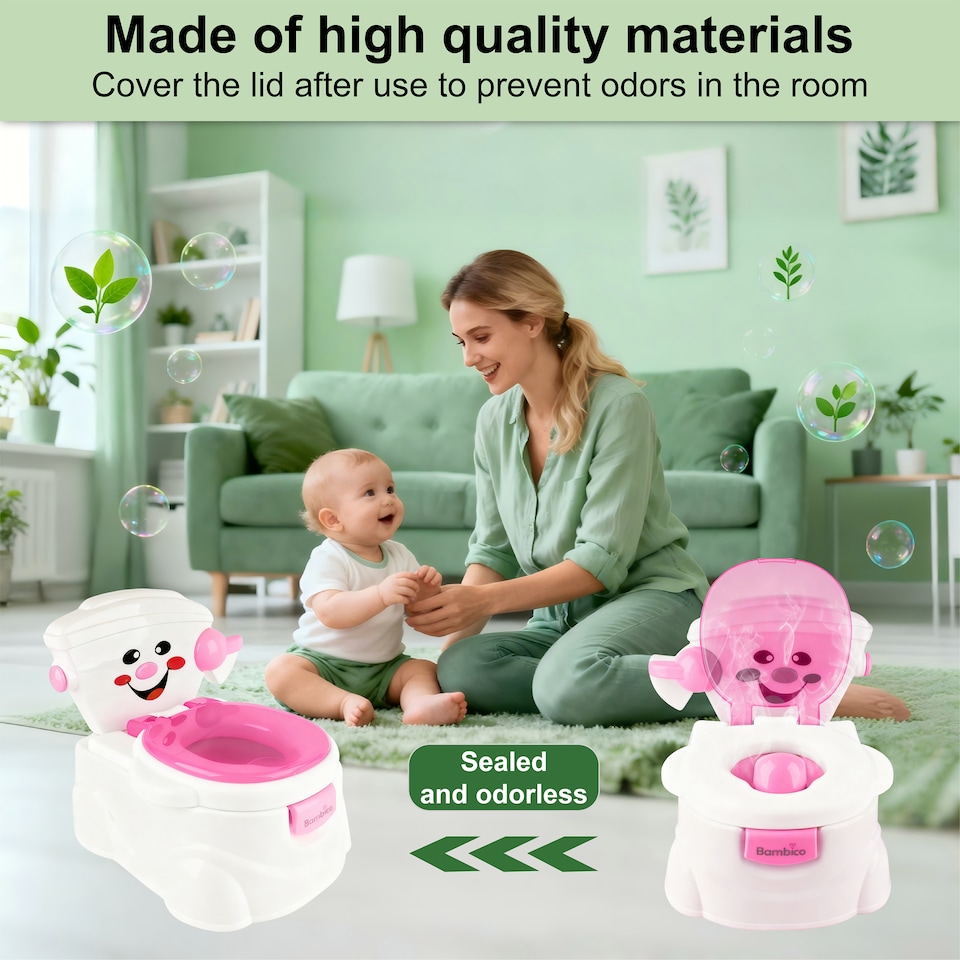 image 1 of Bambico Bambico Children's Potty Toilet With Removable inner bucket | Pink