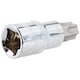 image 3 of T60 Male Torx Bit Star Socket 1/2" Drive Standard Internal Chrome Vanadium Steel