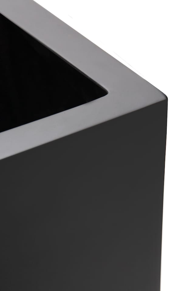 image 1 of Primrose Black Flared Tapered Outdoor Planter Zinc Galvanised Pot 116cm x 52cm
