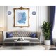image 6 of Modern Round Globe Easy Fit Pendant Shade with Small Blue Acrylic Bead Jewels | Blue | Midnight Blue | 1