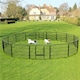 image 2 of Yaheetech 16 Metal Dog Playpen Panels, 80 × 60 cm Black