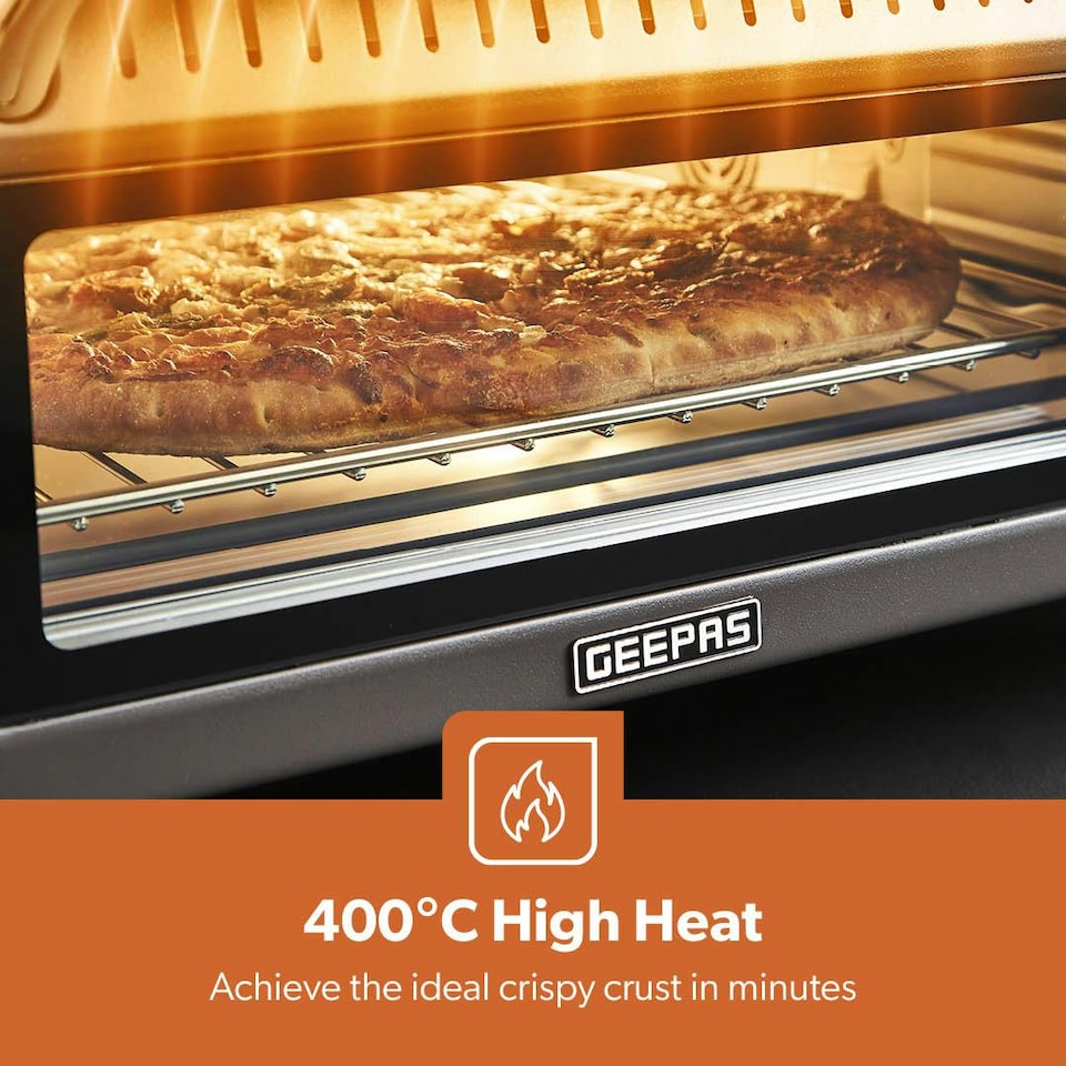 image 1 of GEEPAS Air Fryer Oven, Black