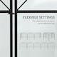 image 4 of Outsunny 61 cm x 3 m Outdoor Picket Fence Panels with Panels, Swirls, Black | Black | Black | 305L x 61H cm | 1