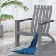 image 10 of COSTWAY Wood Adirondack Chair Outdoor Patio Chair Grey Grey
