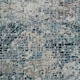 image 4 of KUKOON Beige Blue Abstract Distressed Living Room Area Rug 60cm x 110cm | Blue