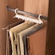 image 7 of Harbour Housewares Space-Saving Trouser Hangers - 6-in-1 - White - Pack of 10