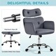 image 5 of Yaheetech Ergonomic Home Office Chair with Headrest Dark Gray | Grey | Dark Grey