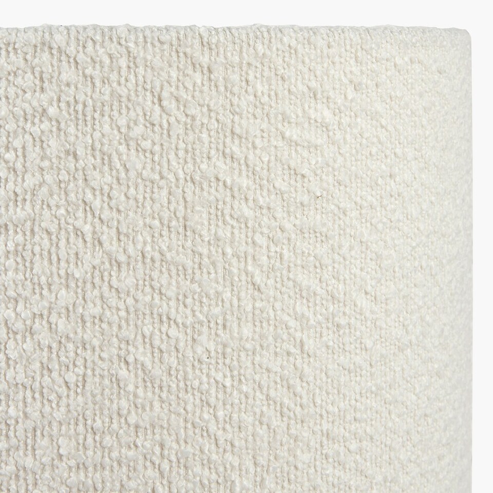 image 1 of 50cm White Boucle Cylinder Lampshade White