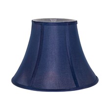 Traditional Empire Shaped 12 Inch Lamp Shade in Rich Silky Navy Cotton Fabric | Blue | 12"