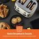 image 8 of GEEPAS 4 Slice Bread Toaster 1500W, Cream | Cream