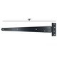 image 3 of 18" (450mm) Heavy Duty T Tee Hinges for Doors + Gates with Fixing Screws 4pc Black