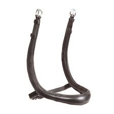 Velociti Ergonomic Leather Horse Cavesson Noseband - Havana - Full