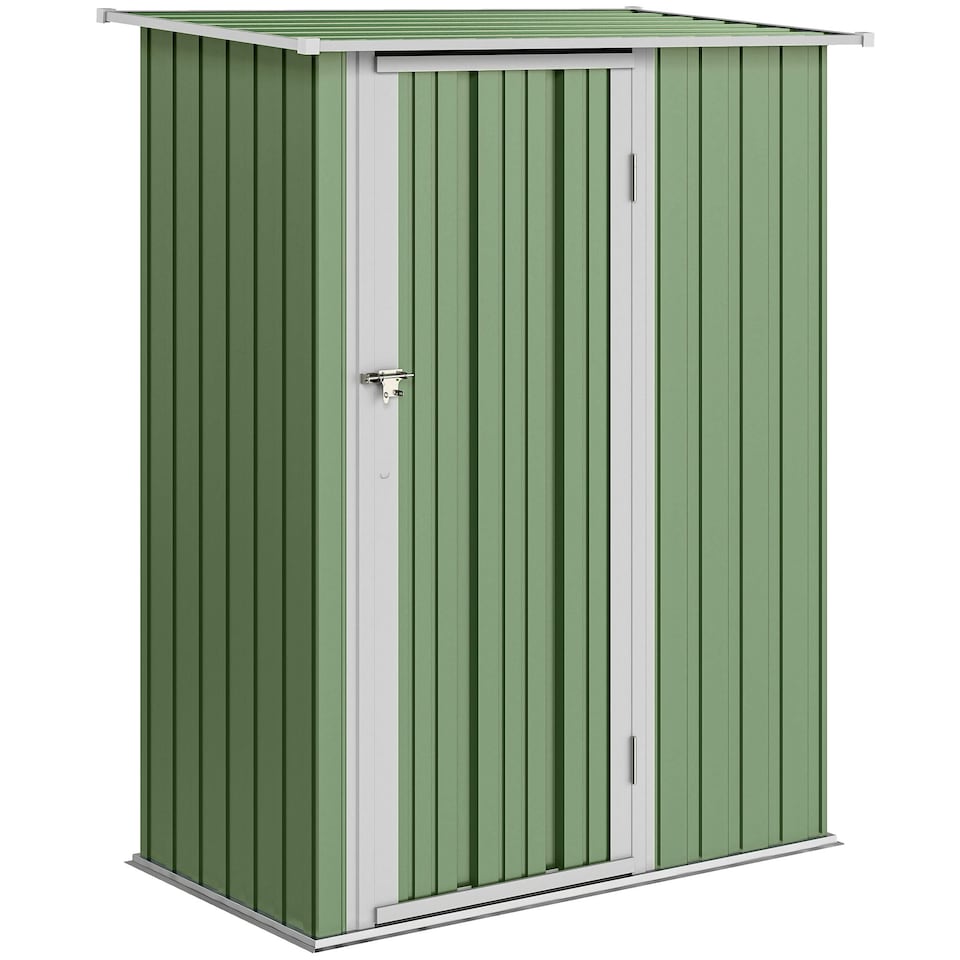 image 1 of Outsunny Outdoor Storage Shed Steel Garden Shed w/ Lockable Door