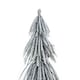 image 2 of Small Snowy Tree in Wood Log - Plastic - Height 35 cm - Brown