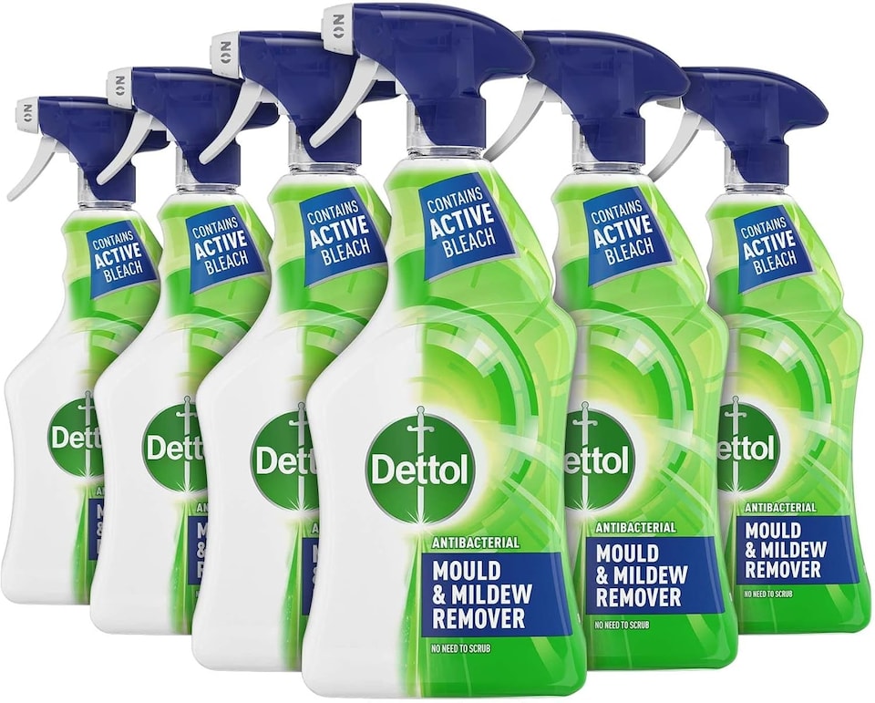 Dettol Mould Spray, 6 X 750ml, Mould Remover, Bathroom Mould Remover, Antibacterial, Disinfectant