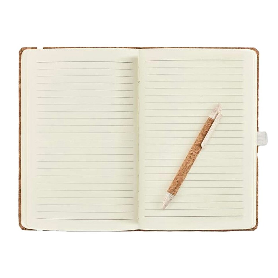 image 1 of MidOcean Suber Cork A5 Notebook with Pen Set - Beige - One Size
