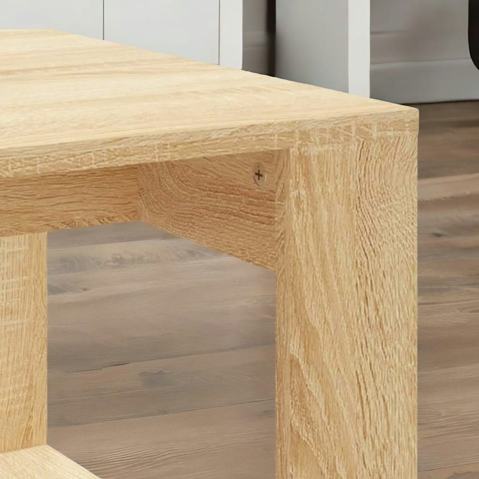 image 1 of Rectangular Coffee Table Living Room Furniture Oak Brown