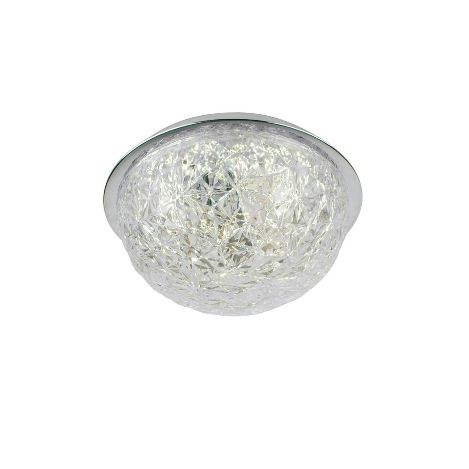 image 1 of Donte Polished Chrome & Acrylic LED Flush Ceilling Light Small