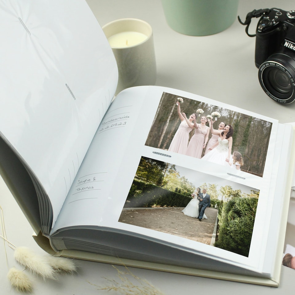 image 1 of Personalised Free Text Square Photo Album
