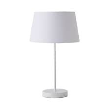 ValueLights Charlie Brushed Chrome Floor Lamp White Doretta Shade and Bulb