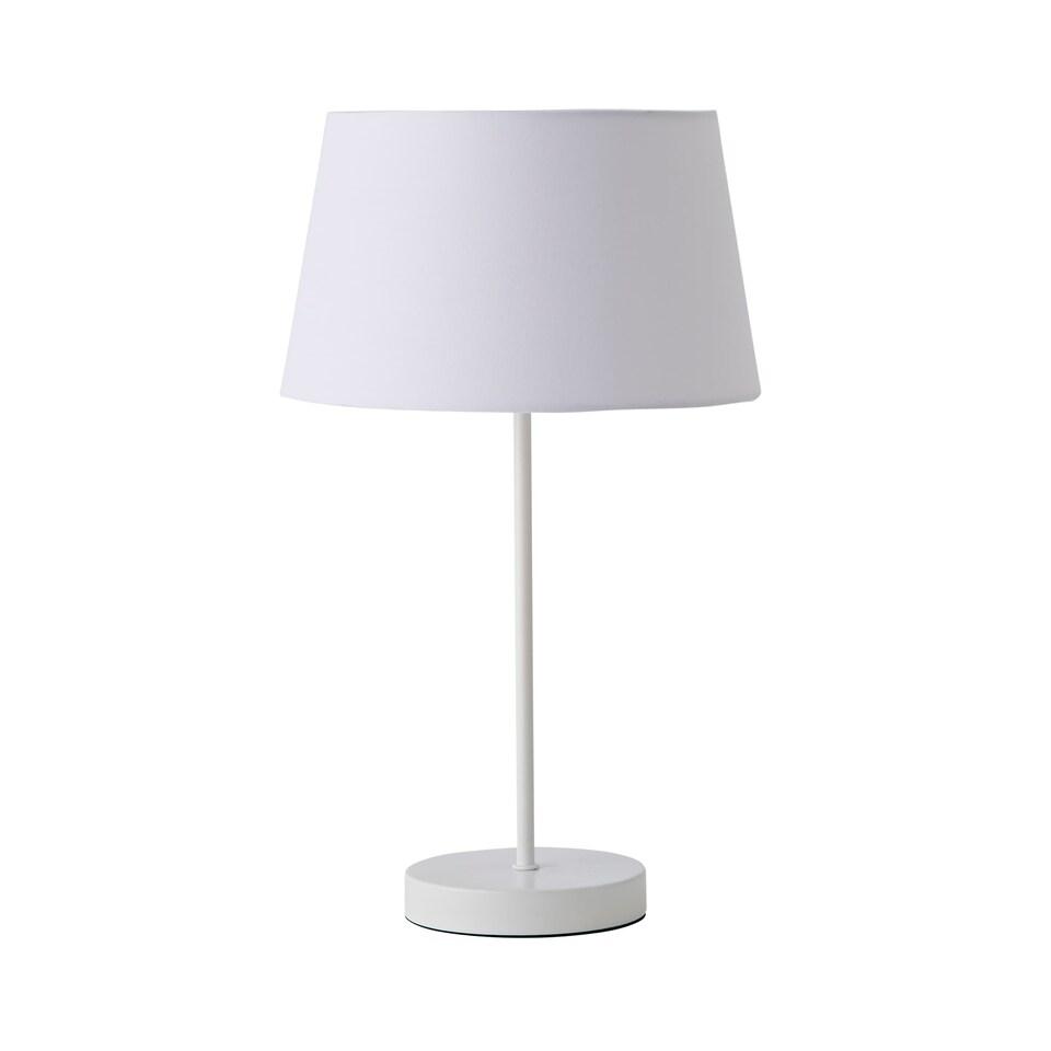 image 1 of ValueLights Charlie Brushed Chrome Floor Lamp White Doretta Shade and Bulb