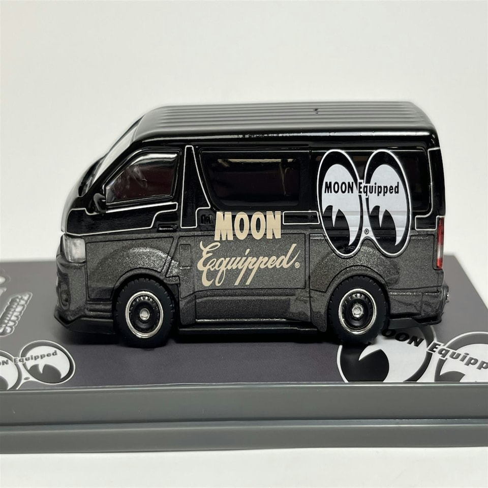 image 1 of Toyota Hiace Widebody Mooneyes Black 1:64 Scale Tarmac Works T64038ME2