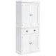 image 1 of HOMCOM Freestanding Kitchen Pantry Cupboard Storage Cabinet with Doors White
