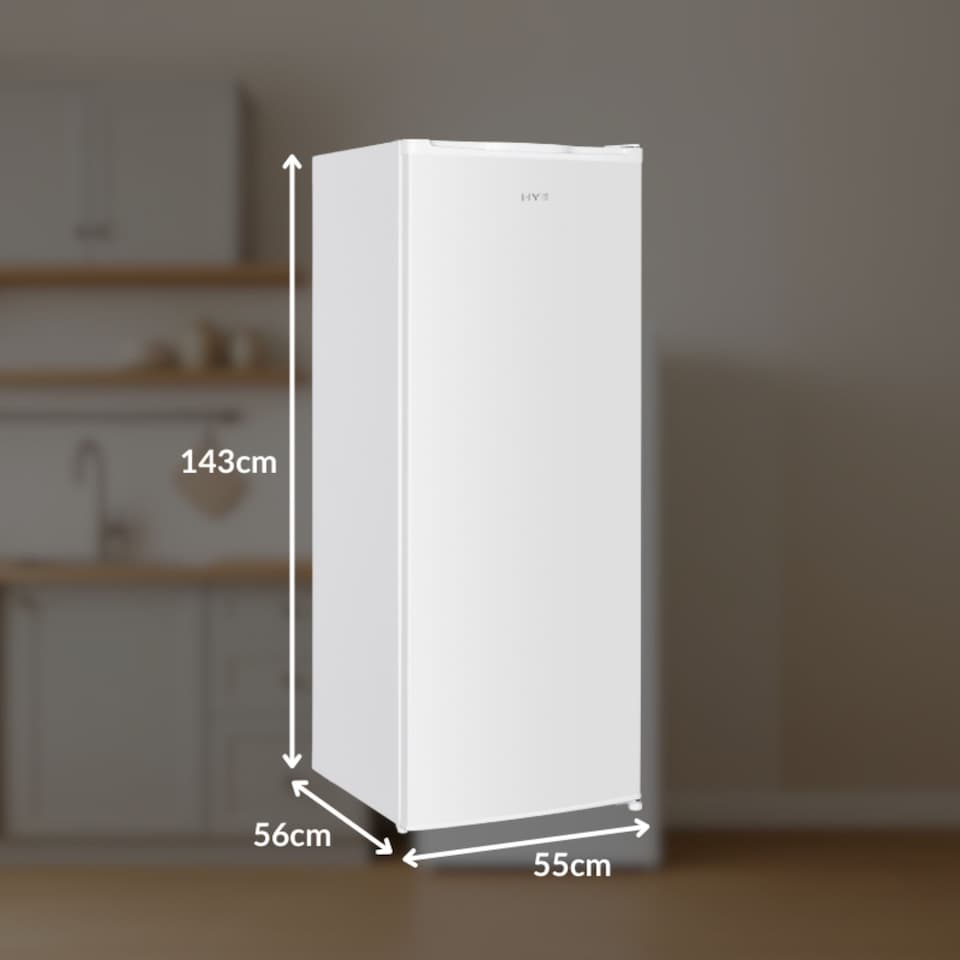 image 1 of HYE Freestanding Larder Fridge, 242 Litre, 55cm, White - RF01SDF242W01