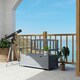 image 6 of Outsunny Garden Storage Bench, 2 Seater Fir Wood Outdoor Bench, Dark Grey 