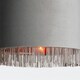 image 3 of Grey Velvet With Copper Inner Tassled Light Shade Grey | Copper