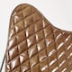 image 5 of Homescapes Brown Leather Diamond Butterfly Chair Brown