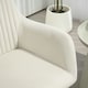 image 8 of HOMCOM Modern Accent Chair Velvet-Touch Upholstered Armchair Cream White