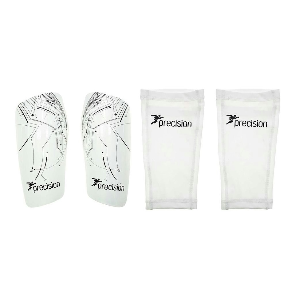 Precision Pro Matrix Shin Guards - White/Black - M