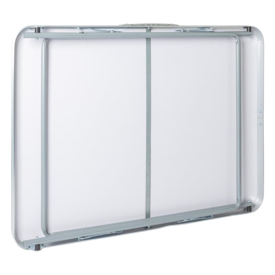 image 1 of Harbour Housewares Folding Metal Camping Table - 80cm x 60cm - White | White | White