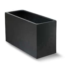 Primrose 100cm Polystone Large Black Trough Planter