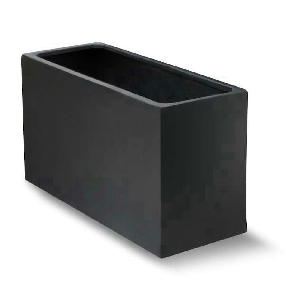 image 1 of Primrose 100cm Polystone Large Black Trough Planter