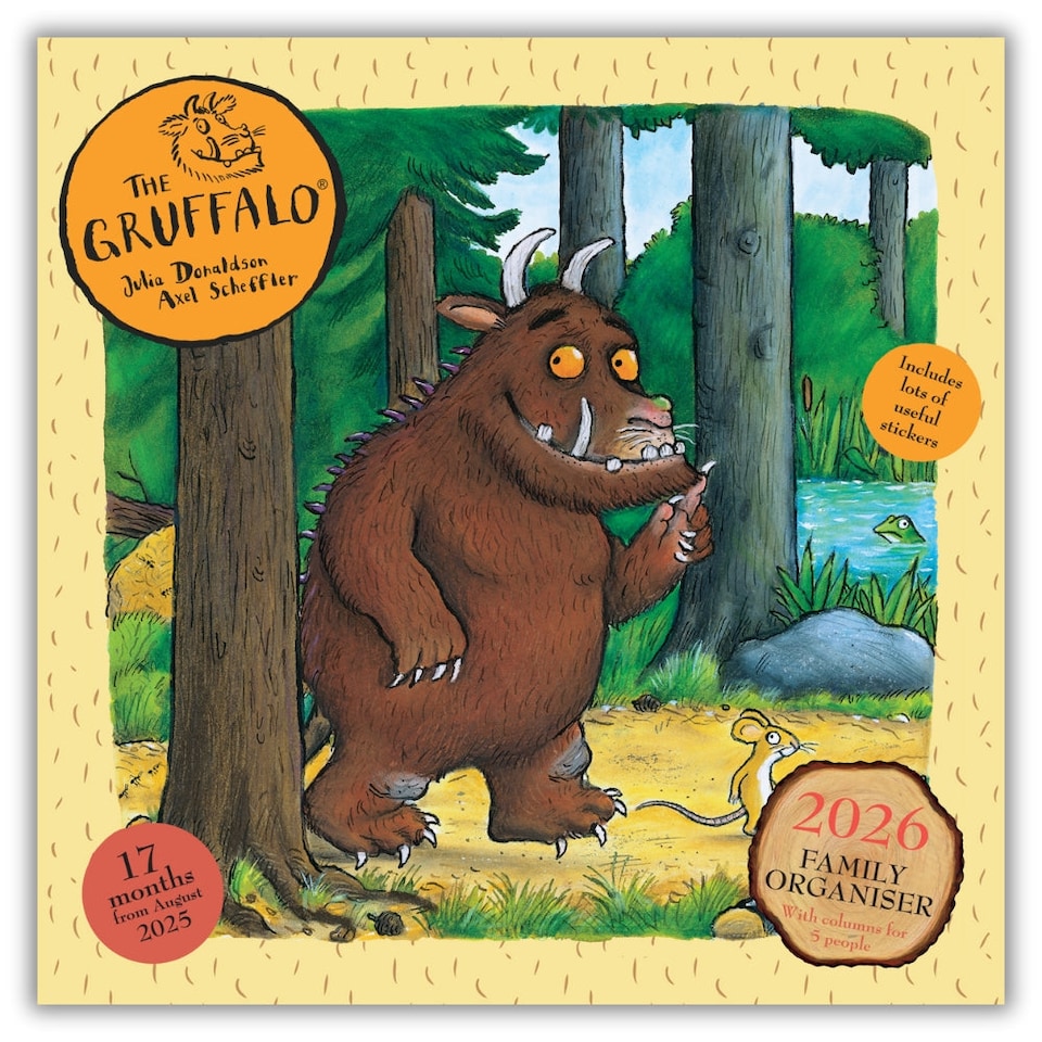 image 1 of THE GRUFFALO 2026 FAMILY ORGANISER CALENDAR (WITH POCKET AND STICKERS)