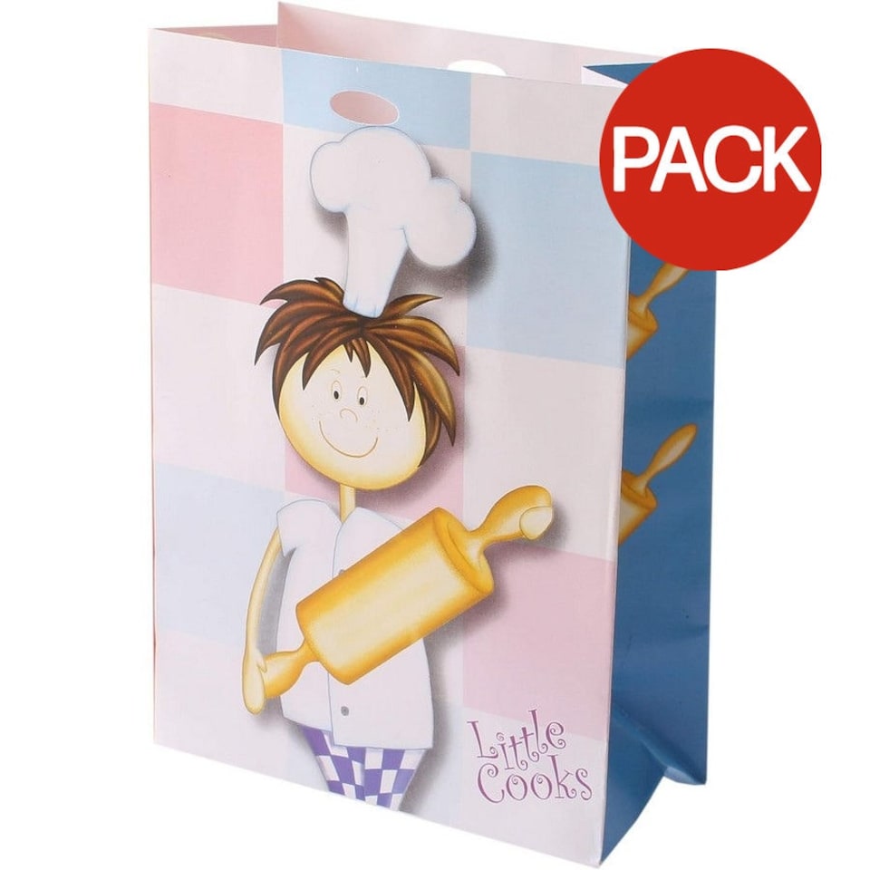 Amscan Little Cooks Party Bags (Pack of 8) - Pastel Pink/Blue - One Size