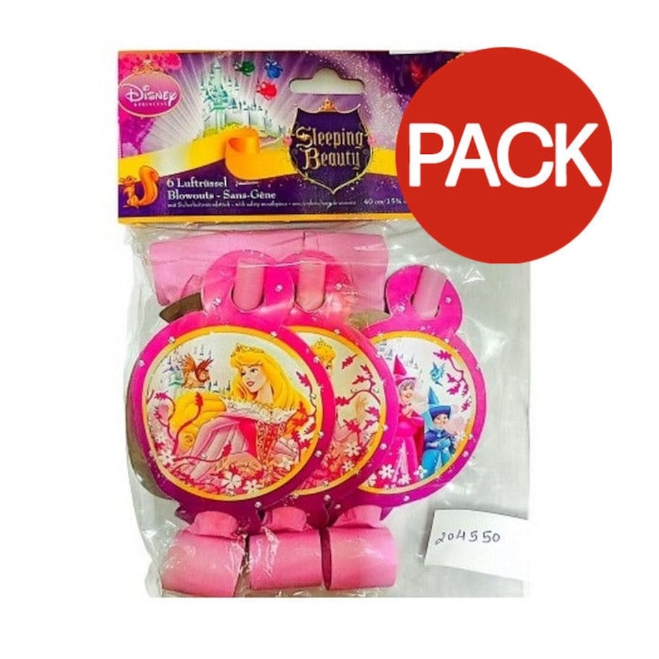 Disney Princess Party Blower (Pack of 6) - Pink - One Size