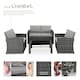 image 3 of Garden Furniture Set Jesolo - 2 armchairs, 1 sofa,  and coffee side table - Grey/Light Grey