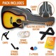 image 8 of MX by 3rd Avenue Cutaway Electro Acoustic Guitar Pack Orange