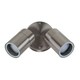 image 7 of ValueLights Silver Twin Spotlight Outdoor Garden IP44 Wired Wall Light