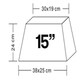 image 3 of 15" Modern Cream Rectangle Light Shade for Ceiling Cream
