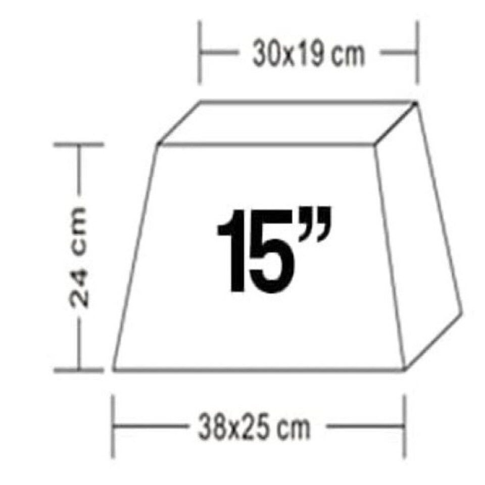 image 1 of 15" Modern Cream Rectangle Light Shade for Ceiling Cream