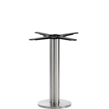 Stainless Steel Round Floor Fixed Table Base - Height - 730 Mm Silver