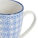 image 4 of Nicola Spring Nicola Spring Hand-Printed Mug - 330ml - Navy - Pack of 6 Blue