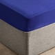 image 1 of OHS Plain Fitted Bed 25cm Deep Elasticated Sheet, Double - Bright Blue