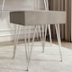 image 5 of CARME Home - Olivia Silver Velvet Padded Stool